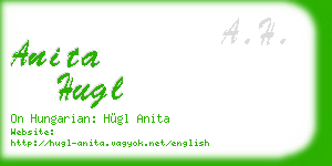 anita hugl business card